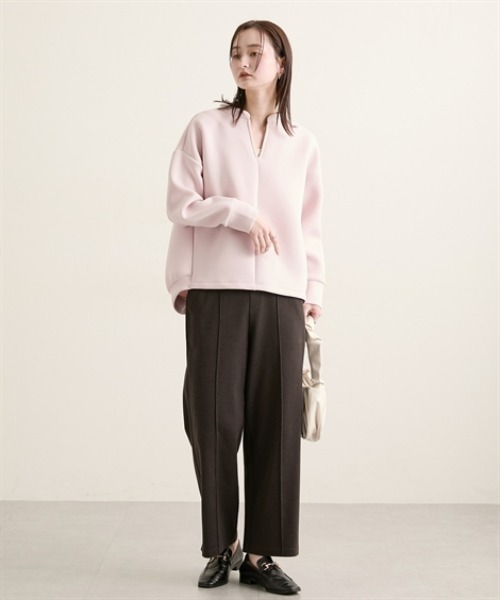 nissen（ニッセン）の「きれいめダンボールスキッパートップス（スウェット・レディース・グレー/オフホワイト/ブラック/ピンク・M/L/LL）」の4枚目の写真