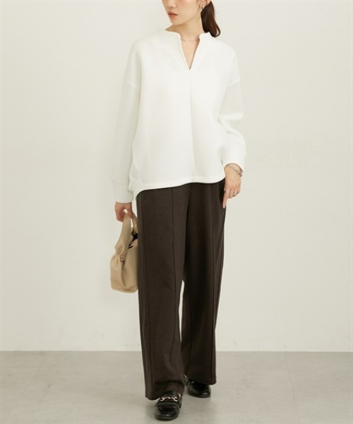 nissen（ニッセン）の「きれいめダンボールスキッパートップス（スウェット・レディース・グレー/オフホワイト/ブラック/ピンク・M/L/LL）」の17枚目の写真