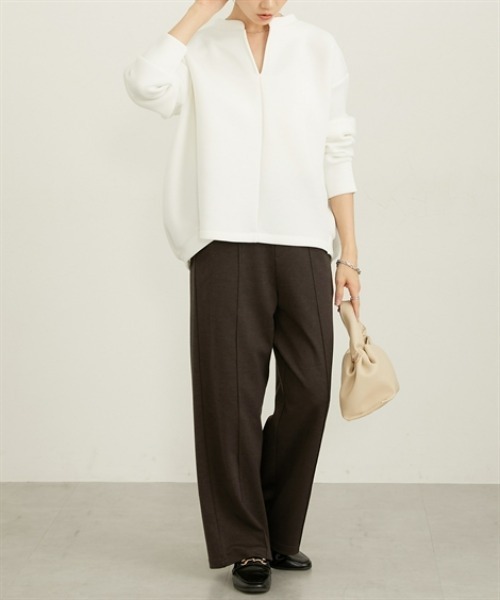 nissen（ニッセン）の「きれいめダンボールスキッパートップス（スウェット・レディース・グレー/オフホワイト/ブラック/ピンク・M/L/LL）」の18枚目の写真