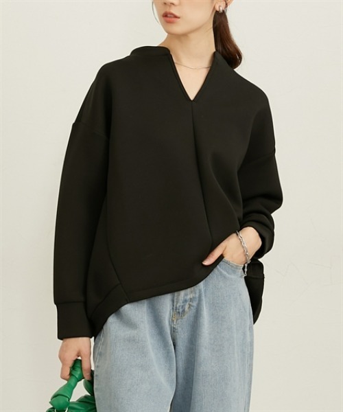 nissen（ニッセン）の「きれいめダンボールスキッパートップス（スウェット・レディース・グレー/オフホワイト/ブラック/ピンク・M/L/LL）」の20枚目の写真