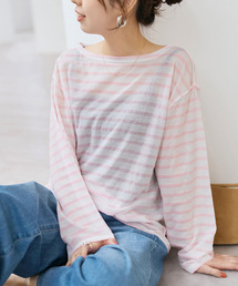 Spick & Span | シアーボーダーTシャツ(Tシャツ/カットソー)
