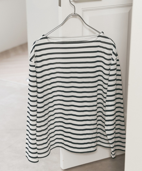 Spick & Span(スピックアンドスパン)の「シアーボーダーTシャツ(Tシャツ/カットソー・レディース・ブラック/ピンク/ブルー系その他・FREE)」の5枚目の写真