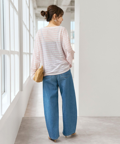 Spick & Span(スピックアンドスパン)の「シアーボーダーTシャツ(Tシャツ/カットソー・レディース・ブラック/ピンク/ブルー系その他・FREE)」の21枚目の写真