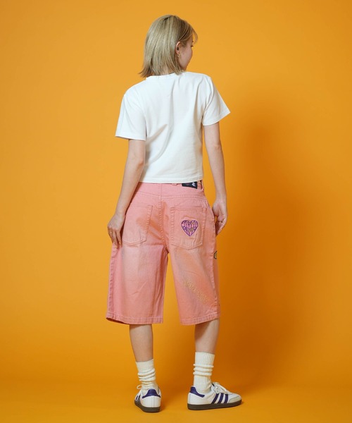 SANTA CRUZ(サンタクルーズ)の「SANTA CRUZ/サンタクルーズ 半袖 クロップドTシャツ レディース METALLIC HEART LAND SSTEE ムラサキ限定 502262435(Tシャツ/カットソー・レディース・ホワイト/ブラック/ラベンダー・L/M)」の7枚目の写真