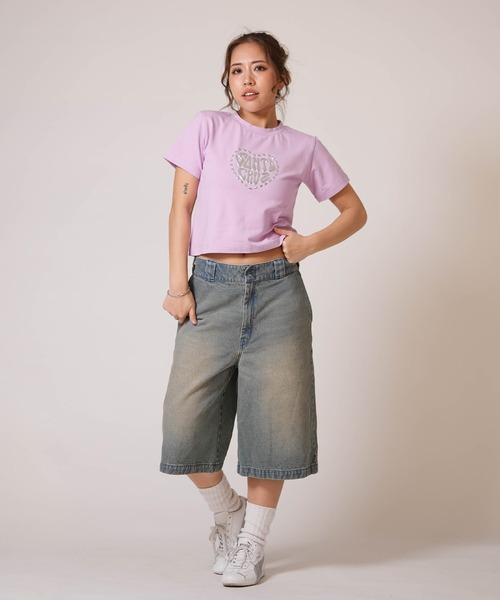 SANTA CRUZ(サンタクルーズ)の「SANTA CRUZ/サンタクルーズ 半袖 クロップドTシャツ レディース METALLIC HEART LAND SSTEE ムラサキ限定 502262435(Tシャツ/カットソー・レディース・ホワイト/ブラック/ラベンダー・L/M)」の14枚目の写真