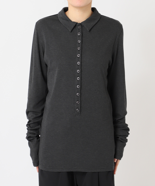 CITYSHOP(シティーショップ)の「SOFT JERSEY TOP:カットソー(Tシャツ/カットソー・レディース・チャコールグレー/グリーン/ピンク・FREE)」の12枚目の写真