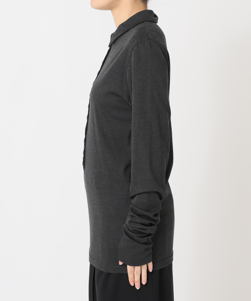 CITYSHOP(シティーショップ)の「SOFT JERSEY TOP:カットソー(Tシャツ/カットソー・レディース・チャコールグレー/グリーン/ピンク・FREE)」の13枚目の写真