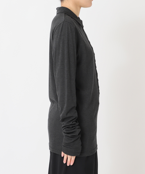 CITYSHOP(シティーショップ)の「SOFT JERSEY TOP:カットソー(Tシャツ/カットソー・レディース・チャコールグレー/グリーン/ピンク・FREE)」の15枚目の写真