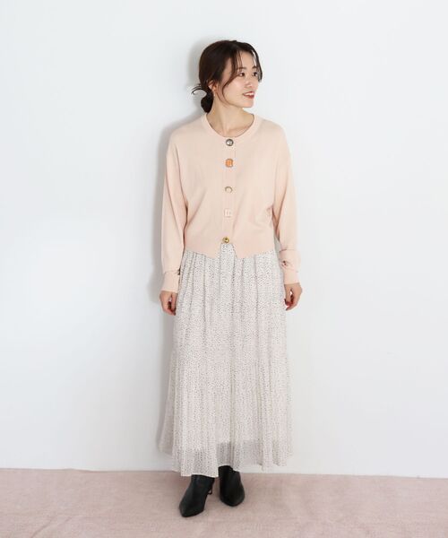 le.coeur blanc(ルクールブラン)の「TORRAZZO DONNAビジューコンパクトカーデ(カーディガン/ボレロ・レディース・ネイビー/ライトピンク・38)」の12枚目の写真