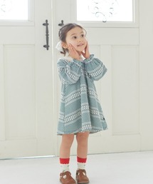 moimoln（モイモルン）の「グリーンチェック長袖ワンピース（ワンピース）」