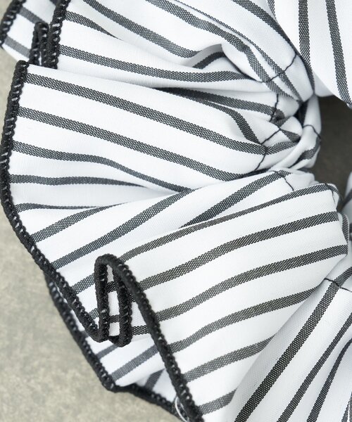 CIAOPANIC TYPY（チャオパニックティピー）の「:lilチェーン付きストライプシュシュ（キーホルダー・レディース・ブラック/ブラウン/ブルー・ONE SIZE）」の17枚目の写真