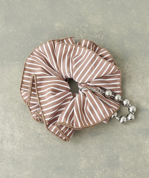 CIAOPANIC TYPY（チャオパニックティピー）の「:lilチェーン付きストライプシュシュ（キーホルダー・レディース・ブラック/ブラウン/ブルー・ONE SIZE）」の19枚目の写真