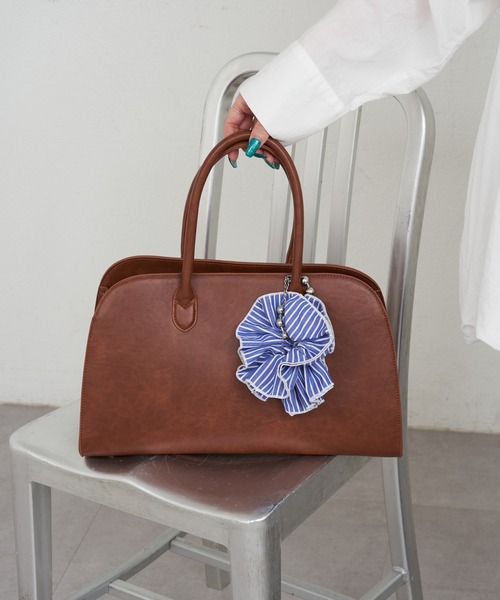 CIAOPANIC TYPY（チャオパニックティピー）の「:lilチェーン付きストライプシュシュ（キーホルダー・レディース・ブラック/ブラウン/ブルー・ONE SIZE）」の11枚目の写真