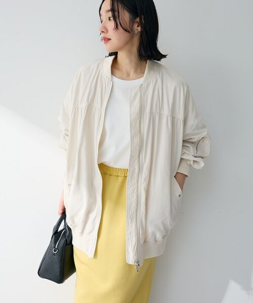 Green Parks(グリーンパークス)の「ボリュームギャザーMA-1(MA-1・レディース・グレー/ホワイト系その他2/カーキ・FREE)」の18枚目の写真