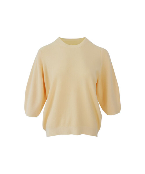 VASCARA(バスカラ)の「Drop Shoulder Round Neck Capri Knitwear (5colors)(ニット/セーター・レディース・クリーム/ライトイエロー/ブラック/カーキ/ライトピンク・FREE)」の4枚目の写真