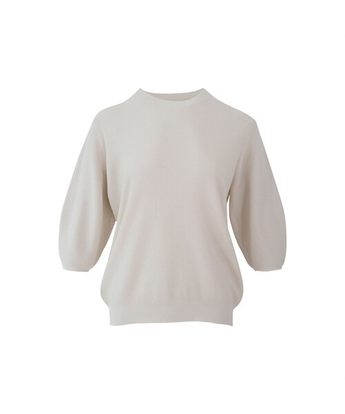 VASCARA(バスカラ)の「Drop Shoulder Round Neck Capri Knitwear (5colors)(ニット/セーター・レディース・クリーム/ライトイエロー/ブラック/カーキ/ライトピンク・FREE)」の2枚目の写真