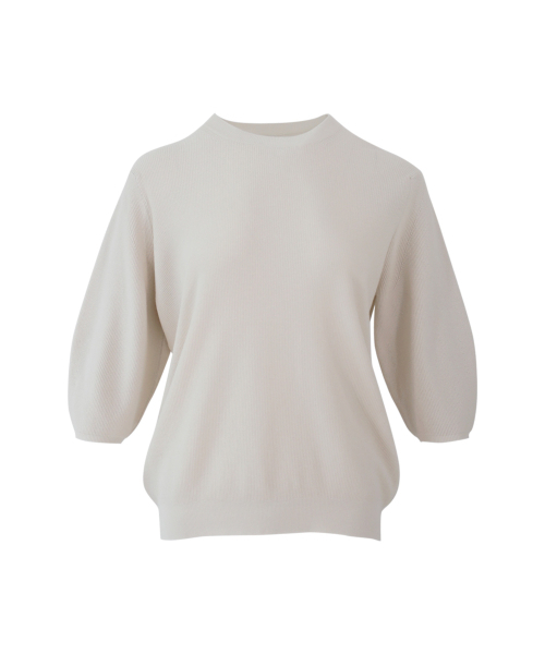 VASCARA(バスカラ)の「Drop Shoulder Round Neck Capri Knitwear (5colors)(ニット/セーター・レディース・クリーム/ライトイエロー/ブラック/カーキ/ライトピンク・FREE)」の6枚目の写真
