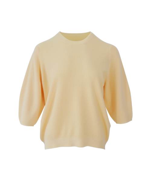 VASCARA(バスカラ)の「Drop Shoulder Round Neck Capri Knitwear (5colors)(ニット/セーター・レディース・クリーム/ライトイエロー/ブラック/カーキ/ライトピンク・FREE)」の7枚目の写真