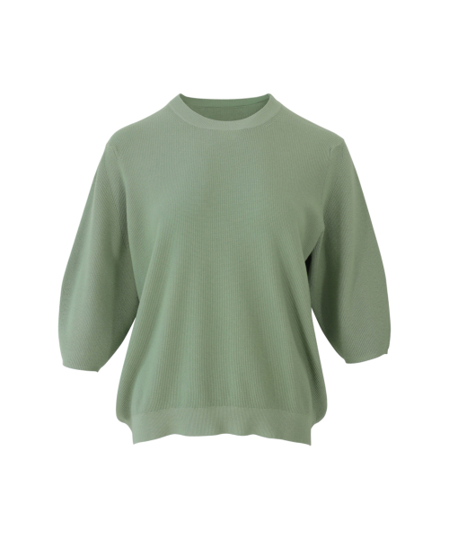 VASCARA(バスカラ)の「Drop Shoulder Round Neck Capri Knitwear (5colors)(ニット/セーター・レディース・クリーム/ライトイエロー/ブラック/カーキ/ライトピンク・FREE)」の9枚目の写真