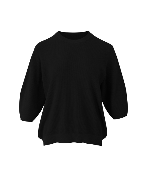 VASCARA(バスカラ)の「Drop Shoulder Round Neck Capri Knitwear (5colors)(ニット/セーター・レディース・クリーム/ライトイエロー/ブラック/カーキ/ライトピンク・FREE)」の10枚目の写真