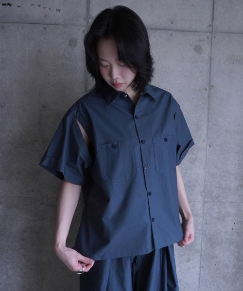 k3&co.(ケイスリーアンドコー)の「Cotton shirts(シャツ/ブラウス・レディース・White/ブルー/PINK・ONE SIZE)」の3枚目の写真