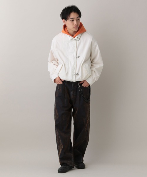 RAGEBLUE(レイジブルー)の「Fireman Buckle Short Mods Coat/ファイヤーマンバックルショートモッズコート(モッズコート・メンズ・ブラック/カーキ/ホワイト・MEDIUM/LARGE)」の4枚目の写真