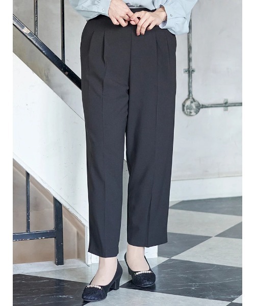 Re-J&SUPURE(リジェイアンドスプル)の「【大きいサイズ】【ストレッチツイル】テーパードパンツ(セットアップ可)(その他パンツ・レディース・ベージュ/ネイビー/ブラック/グレー・XX-LARGE/XXX-LARGE/XXXX-LARGE)」の1枚目の写真