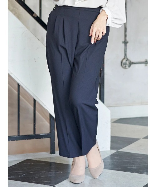 Re-J&SUPURE(リジェイアンドスプル)の「【大きいサイズ】【ストレッチツイル】テーパードパンツ(セットアップ可)(その他パンツ・レディース・ベージュ/ネイビー/ブラック/グレー・XX-LARGE/XXX-LARGE/XXXX-LARGE)」の6枚目の写真
