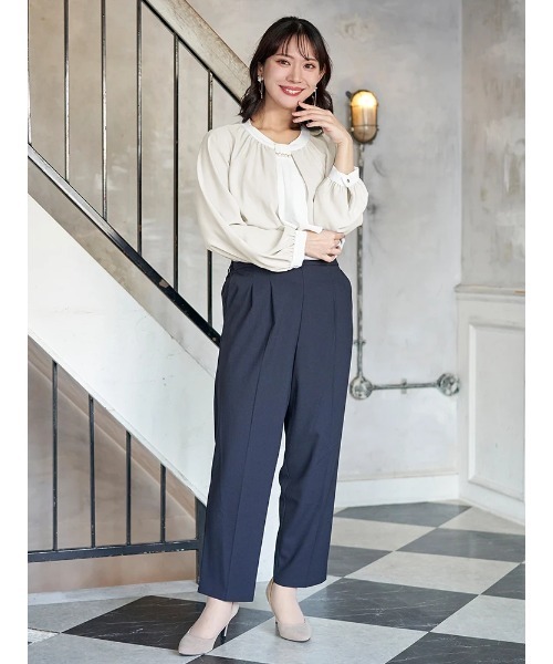 Re-J&SUPURE(リジェイアンドスプル)の「【大きいサイズ】【ストレッチツイル】テーパードパンツ(セットアップ可)(その他パンツ・レディース・ベージュ/ネイビー/ブラック/グレー・XX-LARGE/XXX-LARGE/XXXX-LARGE)」の9枚目の写真