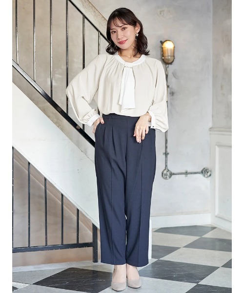 Re-J&SUPURE(リジェイアンドスプル)の「【大きいサイズ】【ストレッチツイル】テーパードパンツ(セットアップ可)(その他パンツ・レディース・ベージュ/ネイビー/ブラック/グレー・XX-LARGE/XXX-LARGE/XXXX-LARGE)」の10枚目の写真