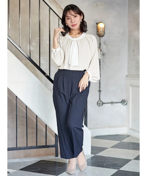 Re-J&SUPURE(リジェイアンドスプル)の「【大きいサイズ】【ストレッチツイル】テーパードパンツ(セットアップ可)(その他パンツ・レディース・ベージュ/ネイビー/ブラック/グレー・XX-LARGE/XXX-LARGE/XXXX-LARGE)」の11枚目の写真