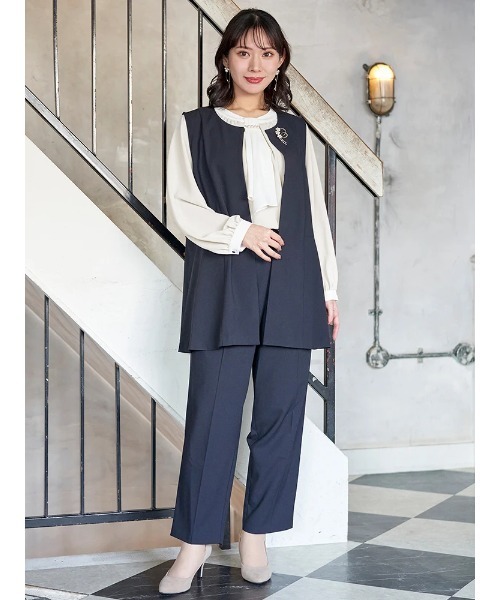 Re-J&SUPURE(リジェイアンドスプル)の「【大きいサイズ】【ストレッチツイル】テーパードパンツ(セットアップ可)(その他パンツ・レディース・ベージュ/ネイビー/ブラック/グレー・XX-LARGE/XXX-LARGE/XXXX-LARGE)」の16枚目の写真
