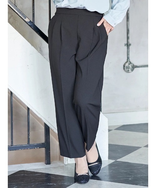 Re-J&SUPURE(リジェイアンドスプル)の「【大きいサイズ】【ストレッチツイル】テーパードパンツ(セットアップ可)(その他パンツ・レディース・ベージュ/ネイビー/ブラック/グレー・XX-LARGE/XXX-LARGE/XXXX-LARGE)」の18枚目の写真