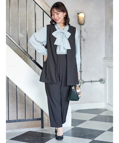 Re-J&SUPURE(リジェイアンドスプル)の「【大きいサイズ】【ストレッチツイル】テーパードパンツ(セットアップ可)(その他パンツ・レディース・ベージュ/ネイビー/ブラック/グレー・XX-LARGE/XXX-LARGE/XXXX-LARGE)」の22枚目の写真