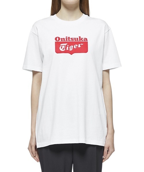 Onitsuka Tiger(オニツカタイガー)の「LOGO TEE / ロゴティー(Tシャツ/カットソー・レディース・ホワイト×レッド/ホワイト系・S/XS/XL/L/M)」の9枚目の写真