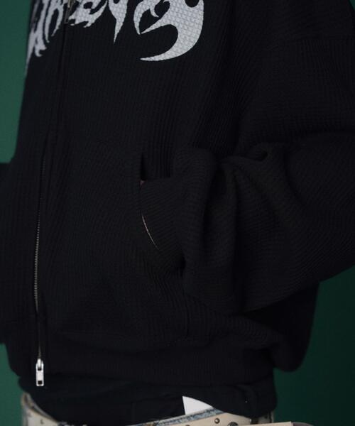 LTR DEPTH(レイターデプス)の「LTR DEPTH/【26年春新作】ワッフルグラフィックカットZIPパーカー(パーカー・メンズ・その他1/ブラック・MEDIUM/LARGE)」の13枚目の写真