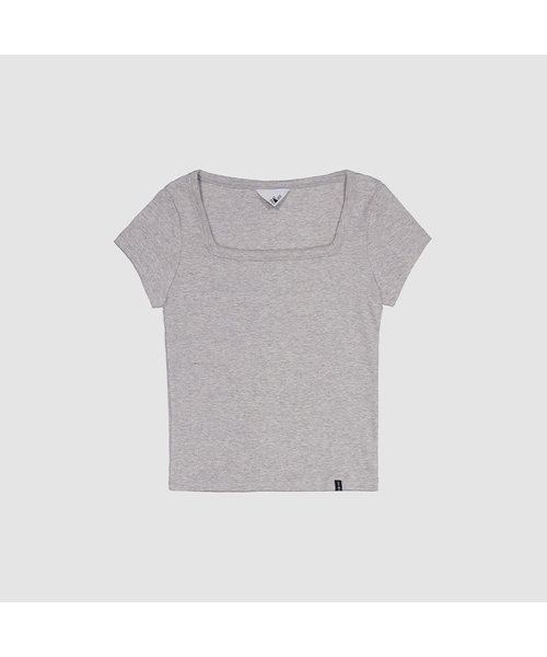 DEARSTALKER(ディアストーカー)の「D. ベーシックコットンスクエアネックTシャツ - 3カラー(Tシャツ/カットソー・レディース・グレー/ホワイト系1/ブラック/ブラック×グレー/チャコール/ネイビー/モカ/ホワイト/PINK/ブラック×ホワイト/チャコールグレー/ホワイト系その他2・FREE/0(FREE))」の8枚目の写真