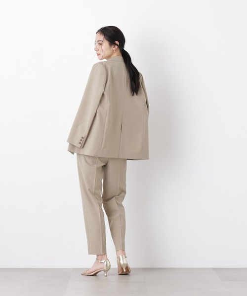 NANO universe(ナノユニバース)の「ライトファンクション ダブルジャケット(セットアップ可)(テーラードジャケット・レディース・ネイビー/ベージュ/グレー・S/M)」の7枚目の写真