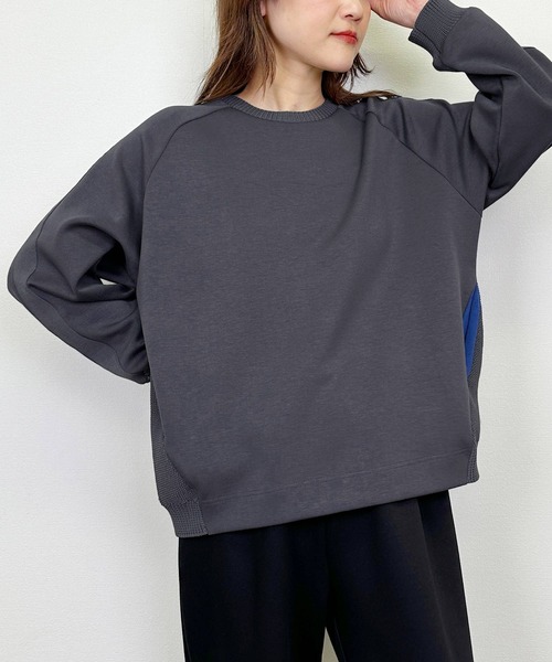 PICCIN（ピッチン）の「ケーブル切り替えプルオーバー（Tシャツ/カットソー・レディース・チャコールグレー/オフホワイト/グレイッシュベージュ・M）」の11枚目の写真