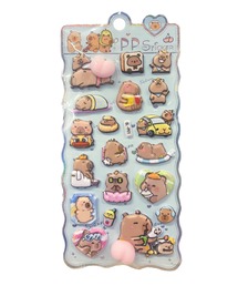 KOBE LETTUCE（コウベレタス）の「手帳デコ カピバラ お尻ぷっくりシール 3Dデコレーションシール（ステーショナリー）」