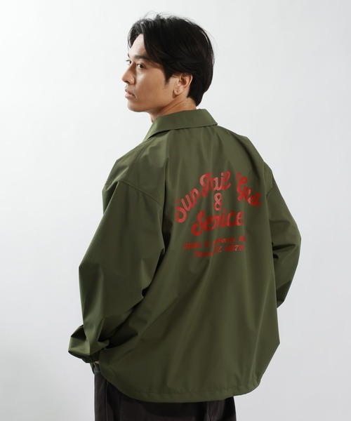 BAYFLOW（ベイフロー）の「[防風・撥水]ウィンドストップコーチジャケット（ブルゾン・メンズ・ブラック/ネイビー/カーキ・LARGE/MEDIUM）」の3枚目の写真