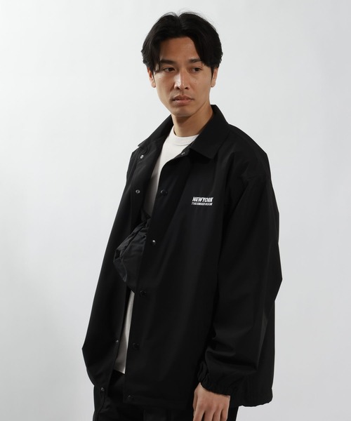 BAYFLOW（ベイフロー）の「[防風・撥水]ウィンドストップコーチジャケット（ブルゾン・メンズ・ブラック/ネイビー/カーキ・LARGE/MEDIUM）」の2枚目の写真