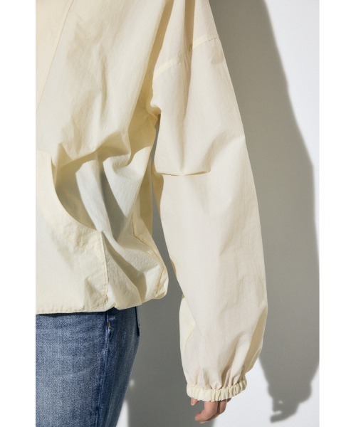 AZUL by moussy(アズールバイマウジー)の「ナイロンアノラックパーカー(ブルゾン・レディース・アイボリー/ブラック/ミント・FREE)」の12枚目の写真
