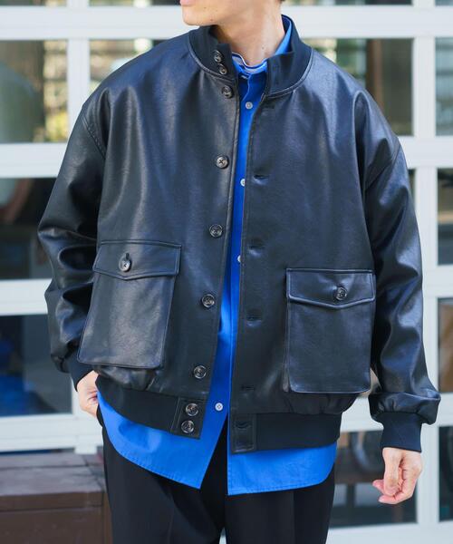 ITEMS URBANRESEARCH（アイテムズ アーバンリサーチ）の「F.L. a-1 フライトジャケット（ブルゾン・メンズ・ブラック系その他/ブラック・MEDIUM/LARGE）」の3枚目の写真