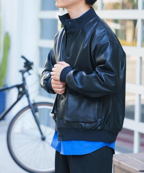 ITEMS URBANRESEARCH（アイテムズ アーバンリサーチ）の「F.L. a-1 フライトジャケット（ブルゾン・メンズ・ブラック系その他/ブラック・MEDIUM/LARGE）」の5枚目の写真