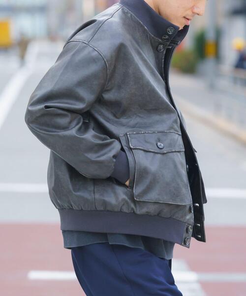 ITEMS URBANRESEARCH（アイテムズ アーバンリサーチ）の「F.L. a-1 フライトジャケット（ブルゾン・メンズ・ブラック系その他/ブラック・MEDIUM/LARGE）」の13枚目の写真