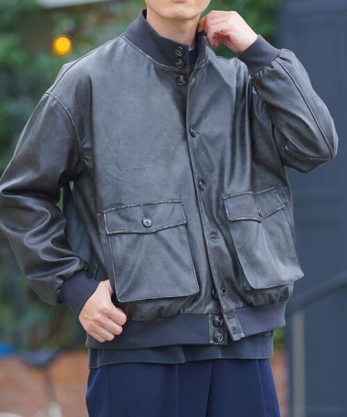 ITEMS URBANRESEARCH（アイテムズ アーバンリサーチ）の「F.L. a-1 フライトジャケット（ブルゾン・メンズ・ブラック系その他/ブラック・MEDIUM/LARGE）」の15枚目の写真