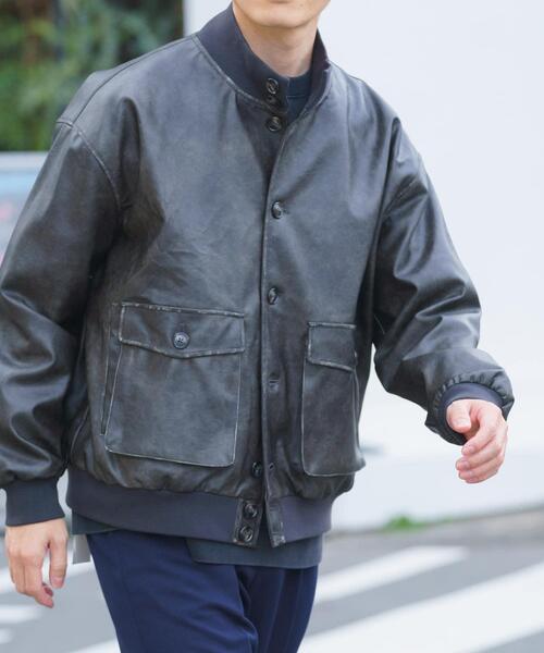 ITEMS URBANRESEARCH（アイテムズ アーバンリサーチ）の「F.L. a-1 フライトジャケット（ブルゾン・メンズ・ブラック系その他/ブラック・MEDIUM/LARGE）」の16枚目の写真