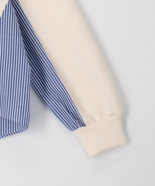 MICO COULIER（ミコクリエ）の「カット×シャツ切替Vネックカーディガン（カーディガン/ボレロ・レディース・ブラック/キナリ/グレー・38）」の12枚目の写真