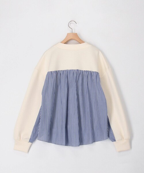 MICO COULIER（ミコクリエ）の「カット×シャツ切替Vネックカーディガン（カーディガン/ボレロ・レディース・ブラック/キナリ/グレー・38）」の14枚目の写真